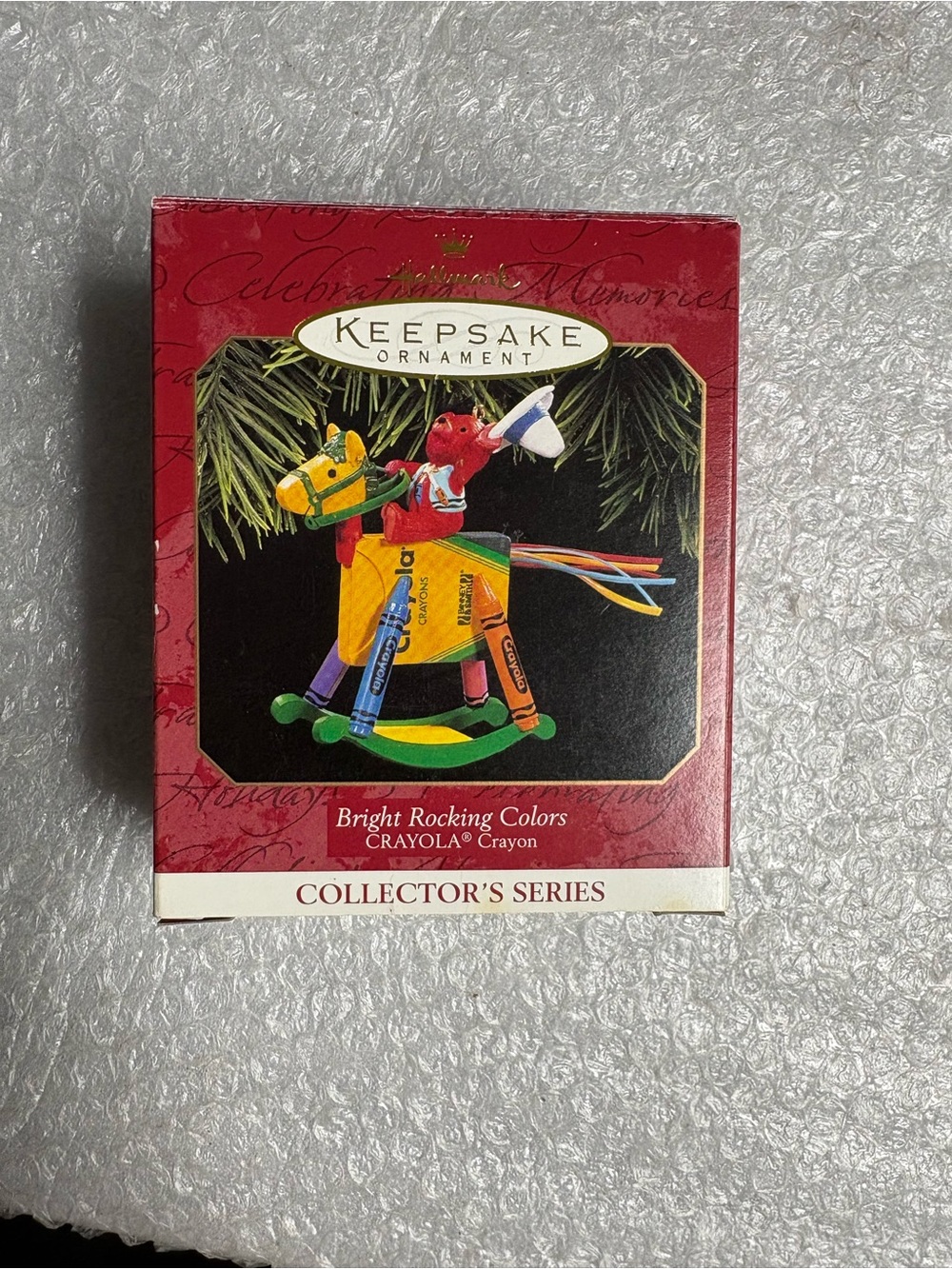 Hallmark Keepsake Ornament titled "Bright Rocking Colors”